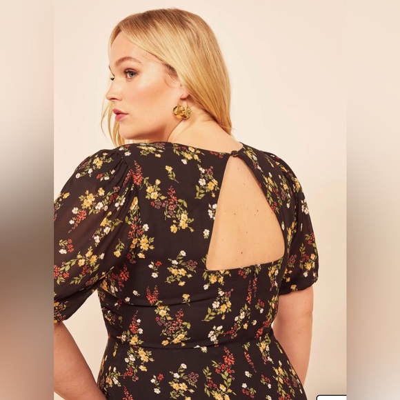 Reformation Wildflower Open Back Side Slit Dress - Picture 5 of 9